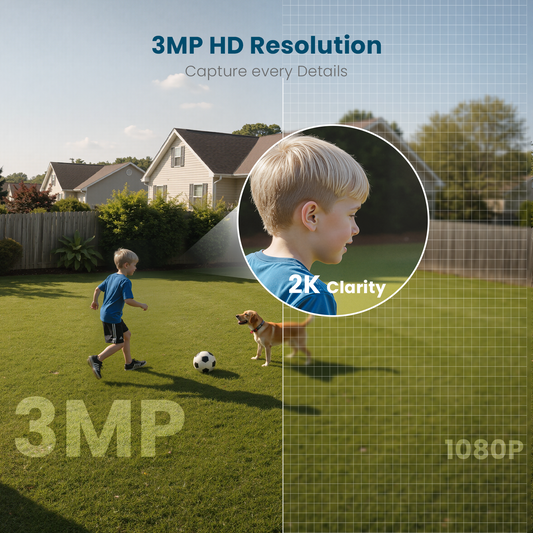 Wireless Security Camera 3MP 2K Outdoor & Indoor Camera B4